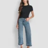 DKNY Jeans Γυναικείο Τζιν Mid-Rise Wide Leg με Released Hem