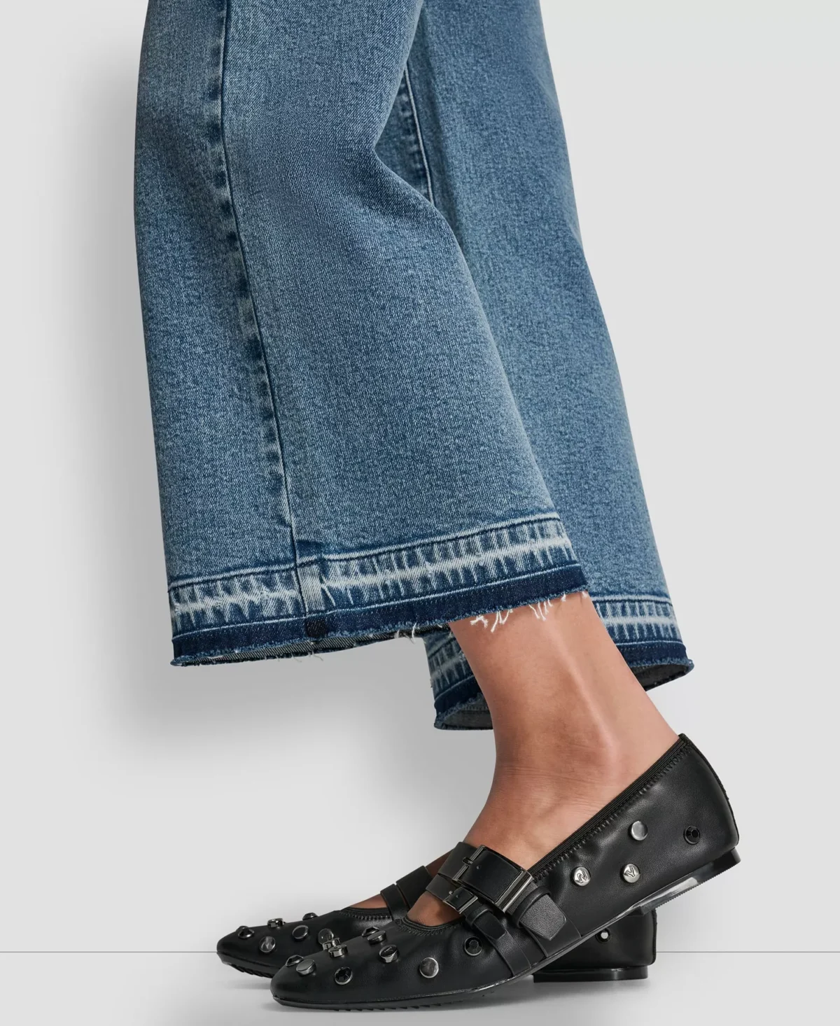 DKNY Jeans Γυναικείο Τζιν Mid-Rise Wide Leg με Released Hem