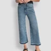 DKNY Jeans Γυναικείο Τζιν Mid-Rise Wide Leg με Released Hem