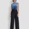 DKNY Γυναικείο Υφασμάτινο Παντελόνι Pintuck Wide Leg Mid-Rise