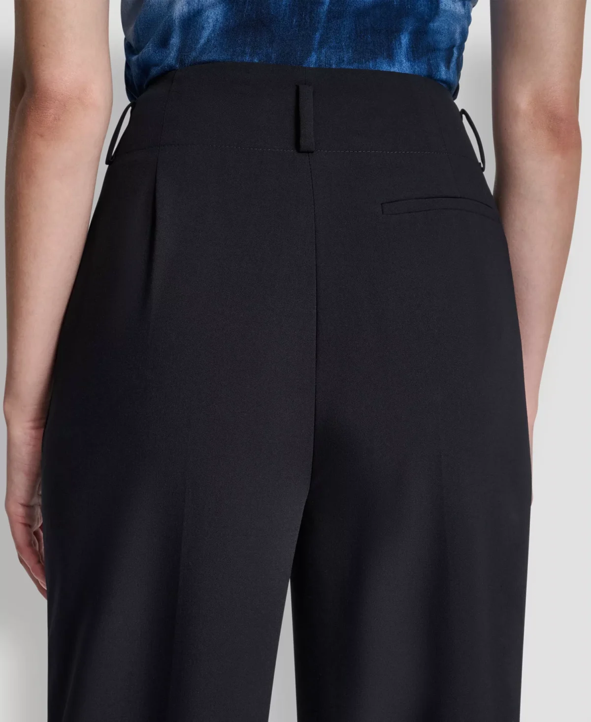 DKNY Γυναικείο Υφασμάτινο Παντελόνι Pintuck Wide Leg Mid-Rise