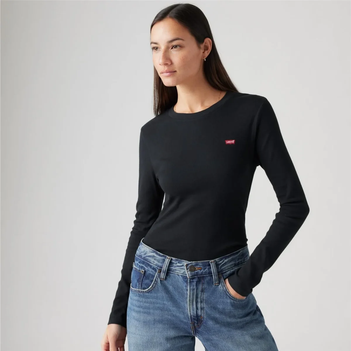 Levi’s® Γυναικεία Μακρυμάνικη Μπλούζα Essential Housemark LS Tee Slim Fit