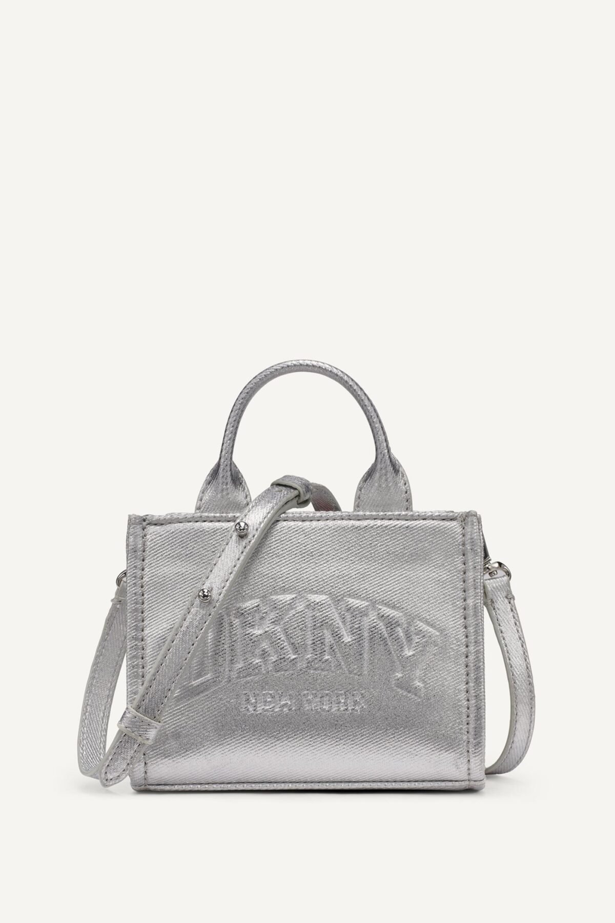 DKNY Γυναικεία Τσάντα Crossbody Hadlee Metallic Logo Mini με Φερμουάρ
