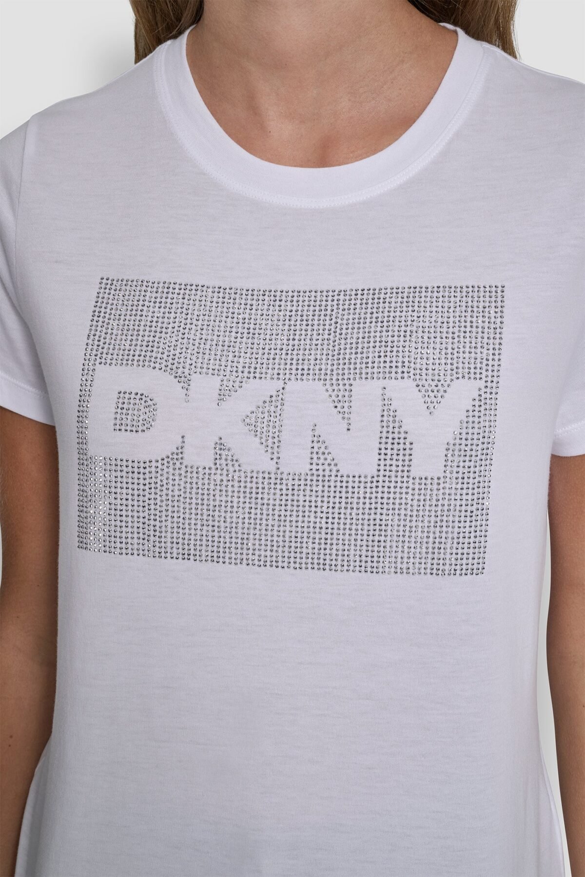 DKNY Γυναικείο T-Shirt Box Rhinestone Logo Tee