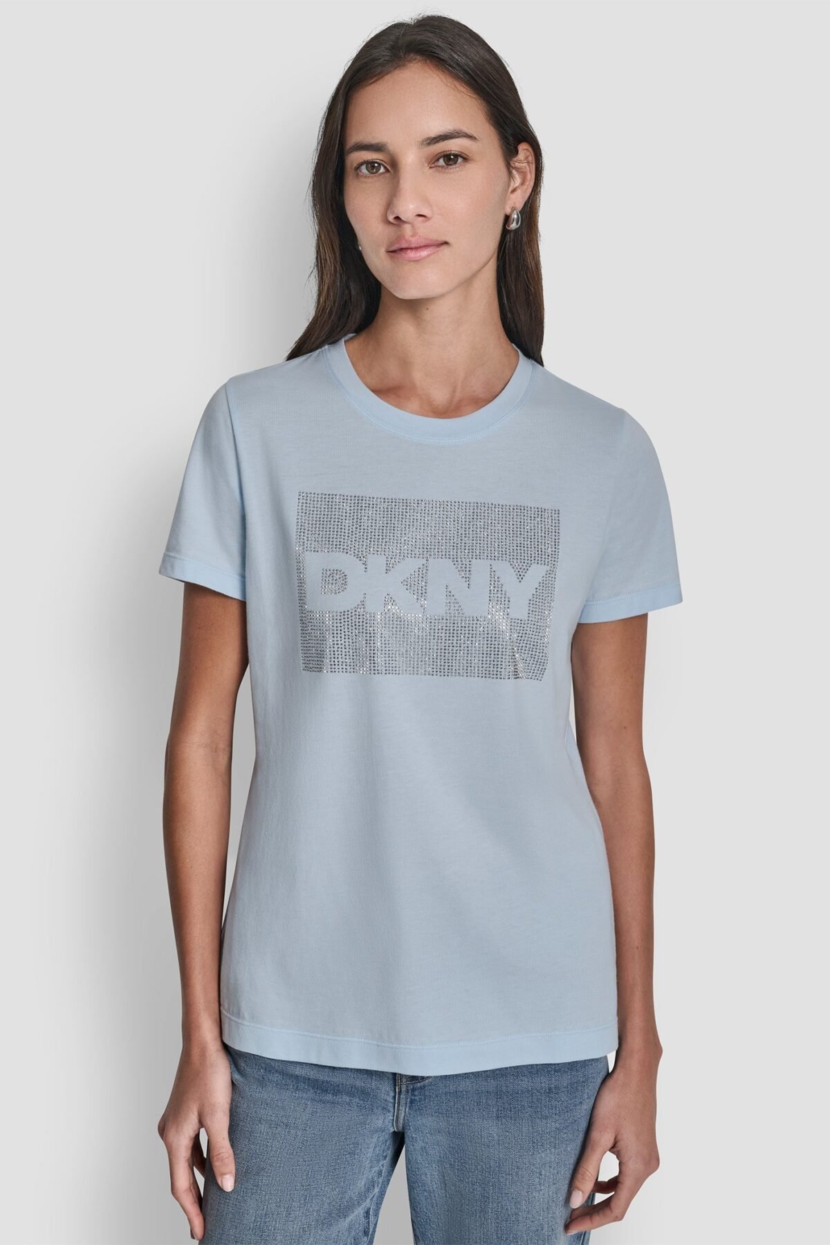 DKNY Γυναικείο T-Shirt Box Rhinestone Logo Tee