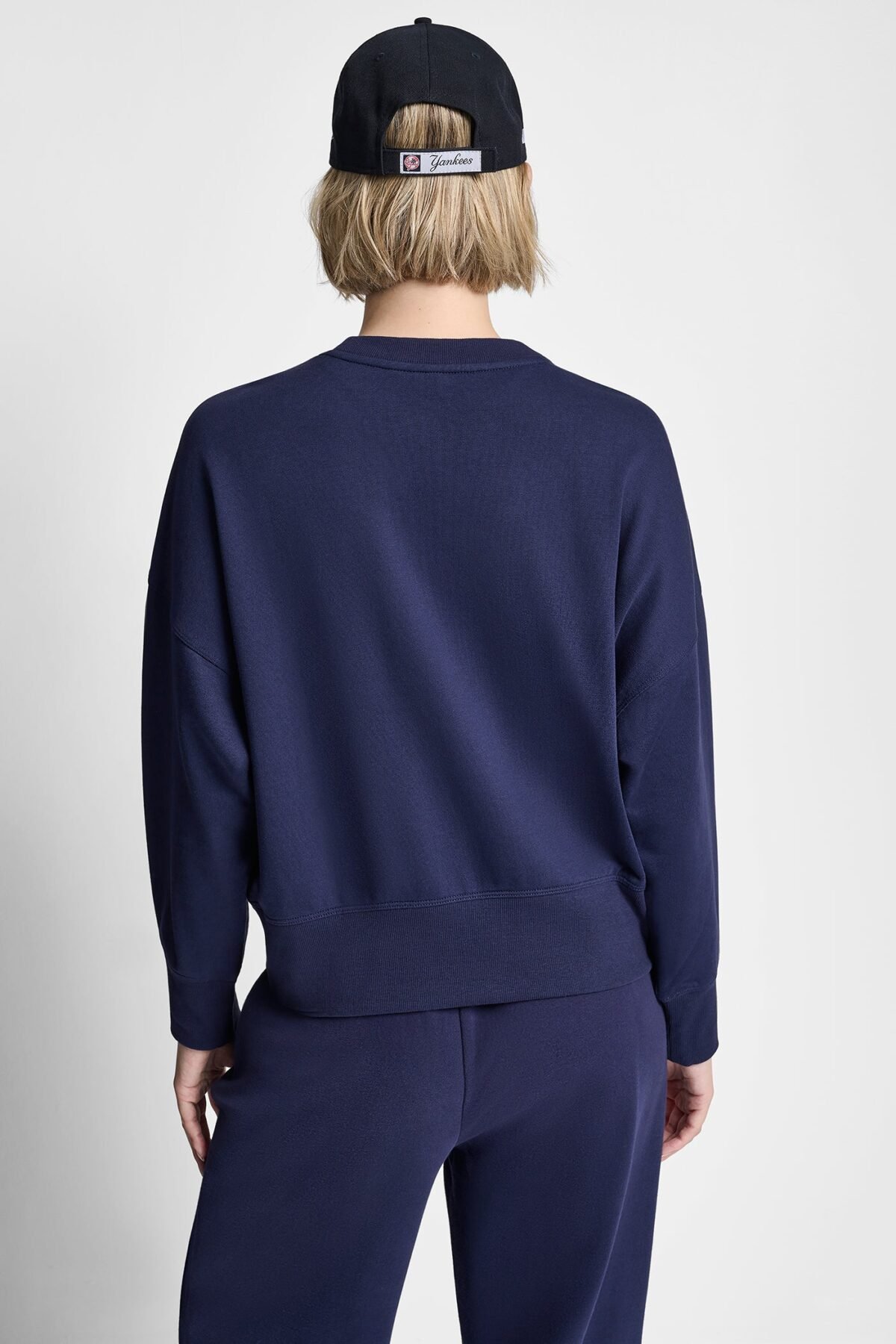 DKNY Γυναικείο Φούτερ Oversized Satin Terry Crew Neck με Logo