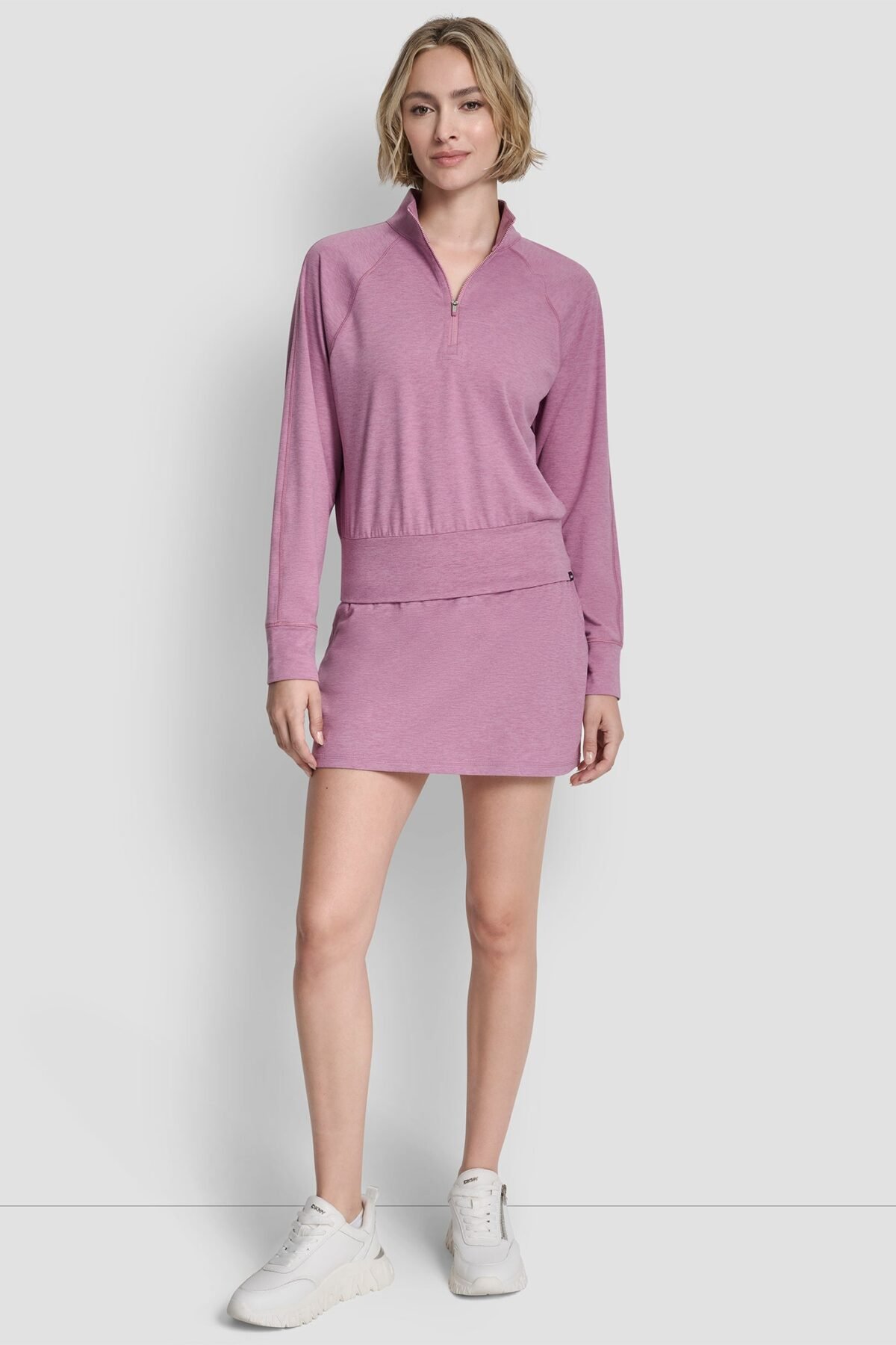 DKNYDP20025_4_DP6K1016_QHF_ALT2.jpg DKNY Γυναικεία Φούστα Skort Spacedye με Ενσωματωμένο Bike Short Dusty Orchid Space Dye