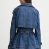 DKNY Γυναικείο Τζιν Παλτό Denim Σταυρωτό με Ζώνη (DL5MPV83)