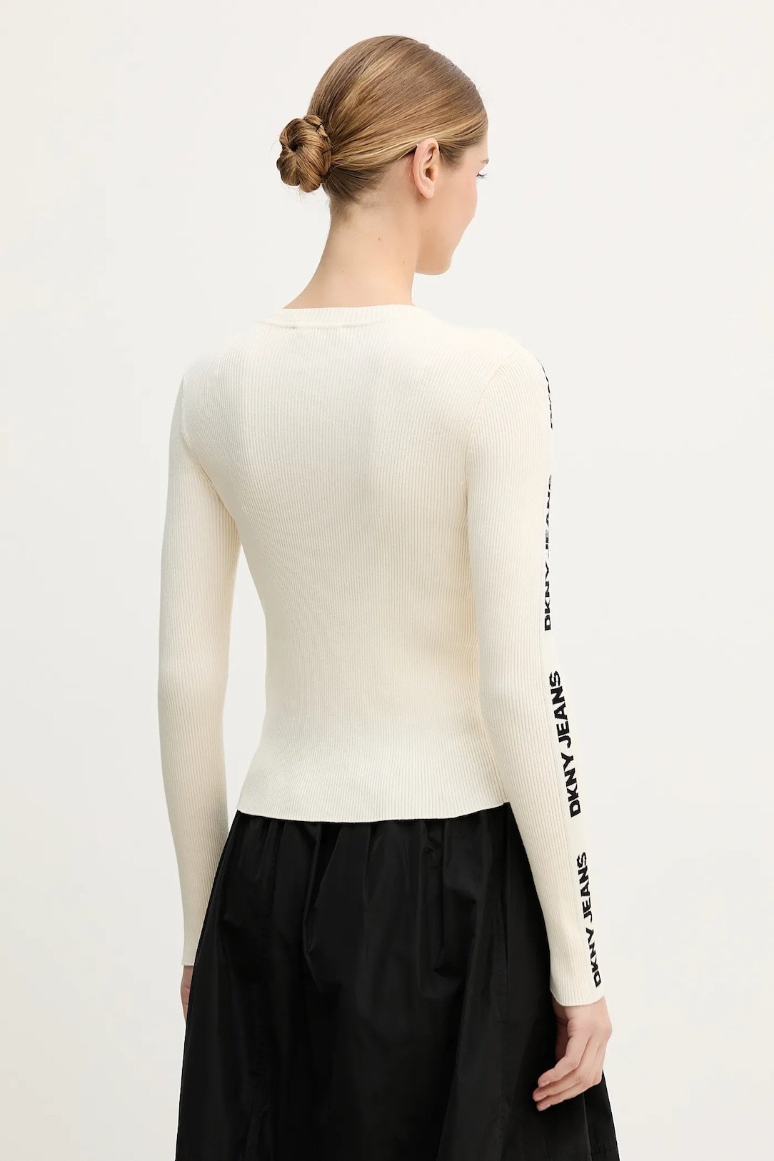 DKNY Γυναικείο Πουλόβερ Πλεκτό Εφαρμοστό με Στρογγυλή Λαιμόκοψη