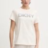 DKNY Γυναικείο Βαμβακερό T-Shirt με Απλικέ Crew Neck