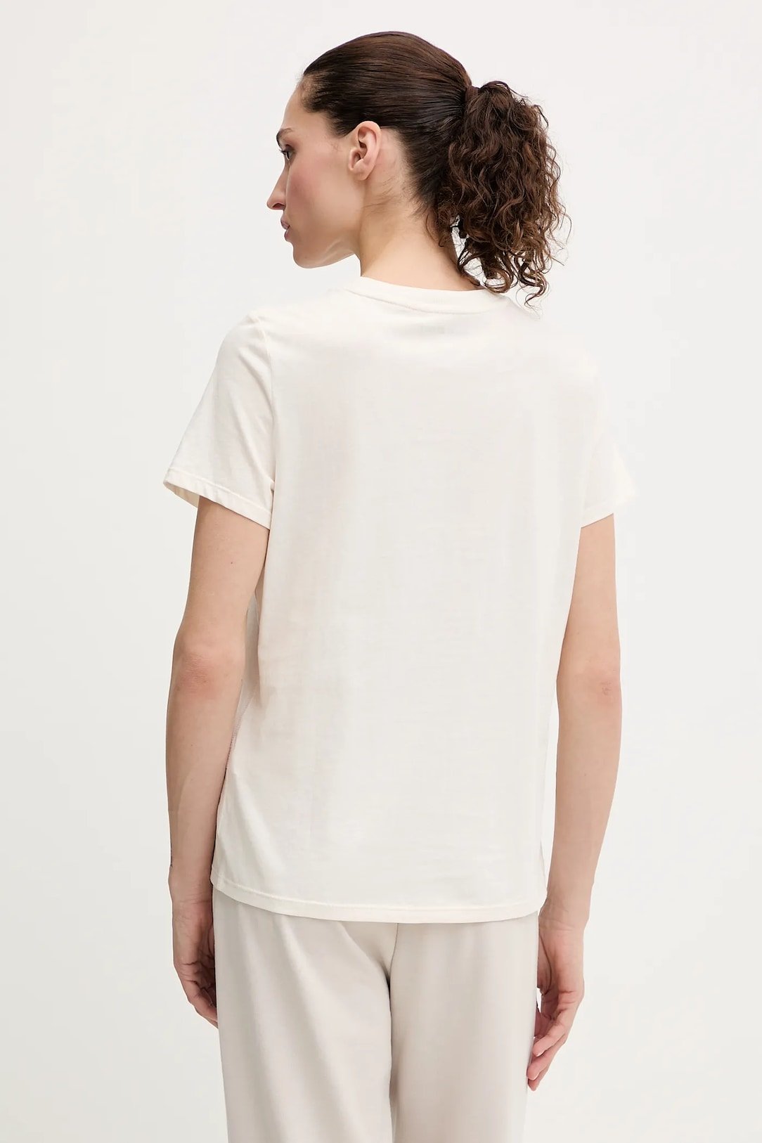 DKNY Γυναικείο Βαμβακερό T-Shirt με Απλικέ Crew Neck