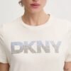 DKNY Γυναικείο Βαμβακερό T-Shirt με Απλικέ Crew Neck
