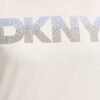 DKNY Γυναικείο Βαμβακερό T-Shirt με Απλικέ Crew Neck