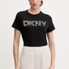 DKNY Γυναικείο Βαμβακερό T-Shirt με Απλικέ Crew Neck