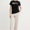 DKNY Γυναικείο Βαμβακερό T-Shirt με Απλικέ Crew Neck