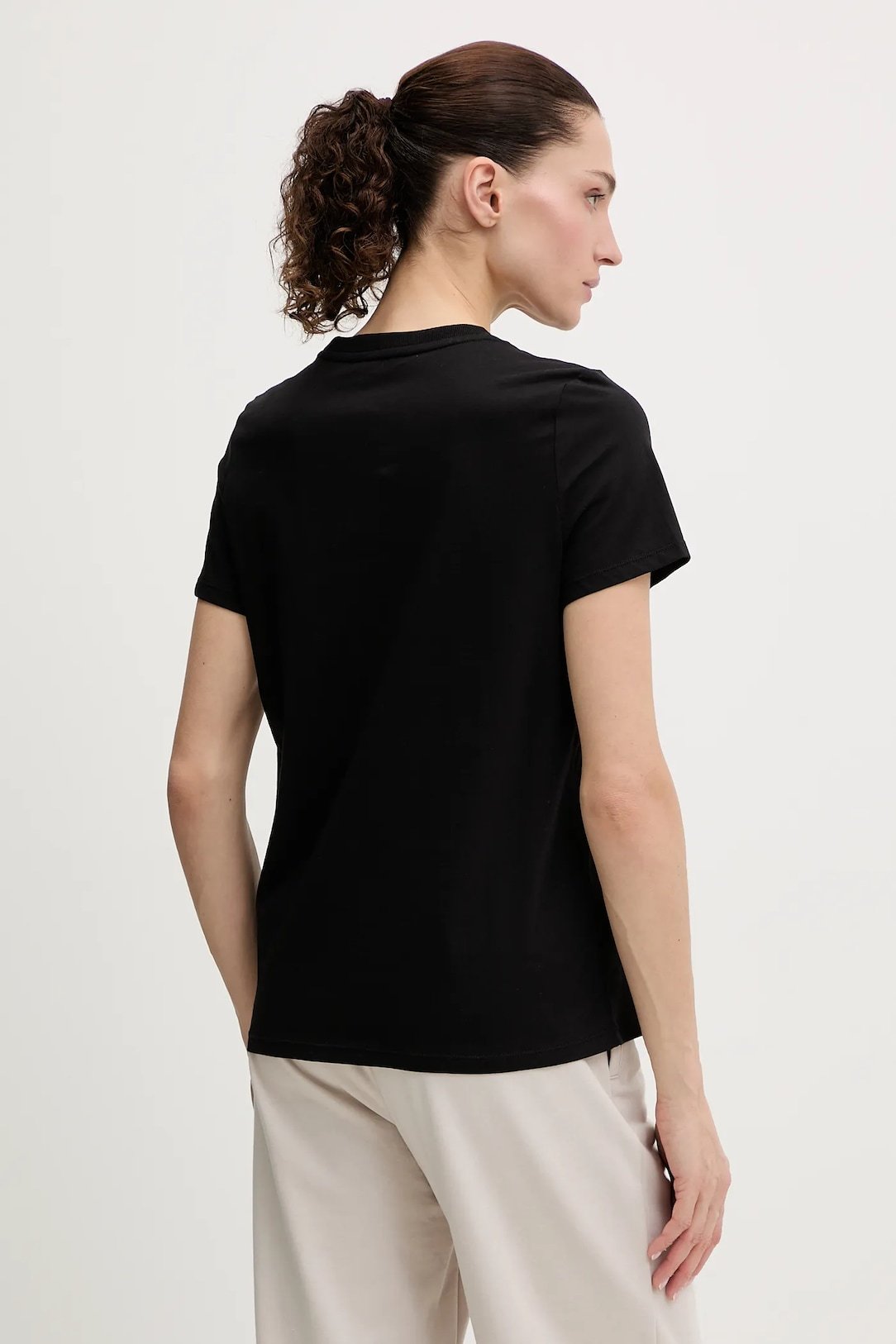 DKNY Γυναικείο Βαμβακερό T-Shirt με Απλικέ Crew Neck