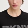 DKNY Γυναικείο Βαμβακερό T-Shirt με Απλικέ Crew Neck