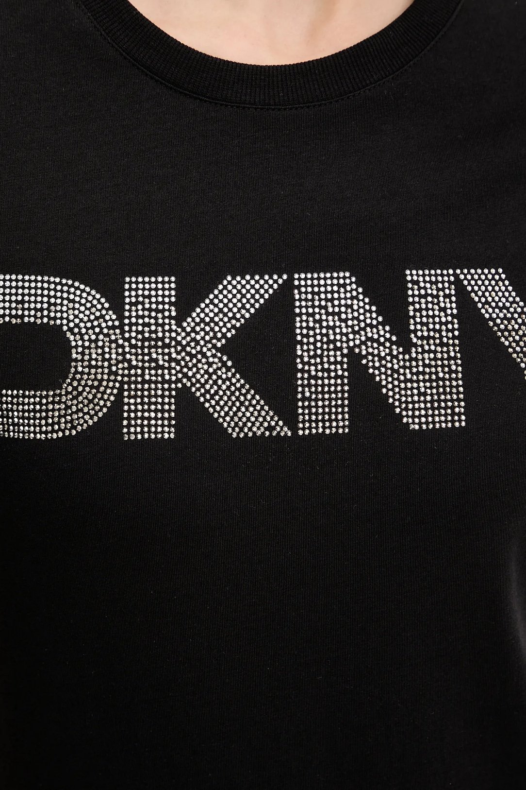 DKNY Γυναικείο Βαμβακερό T-Shirt με Απλικέ Crew Neck