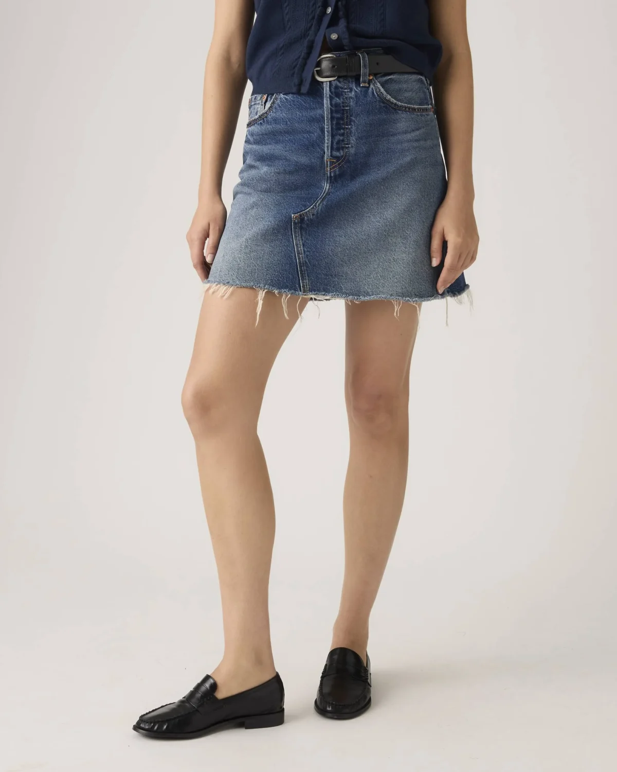 Levi’s Γυναικεία Denim Mini Φούστα Deconstructed Mid Rise Non Stretch
