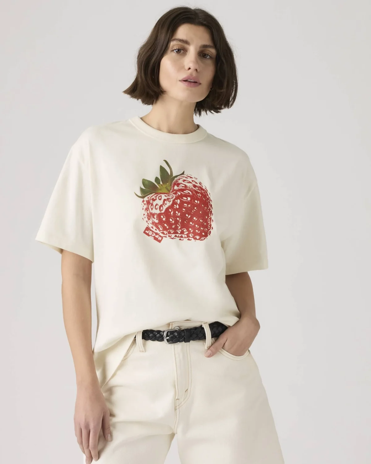 WT_001MX-0017_GLO_CM_DA Levi’s Γυναικείο T Shirt Graphic Tabor Premium Heavyweight Βαμβακερό Relaxed Fit