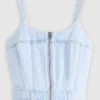 Levi’s Γυναικείο Bustier Jumpsuit Denim Slim Fit Wide Leg