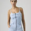 Levi’s Γυναικείο Bustier Jumpsuit Denim Slim Fit Wide Leg