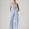 Levi’s Γυναικείο Bustier Jumpsuit Denim Slim Fit Wide Leg
