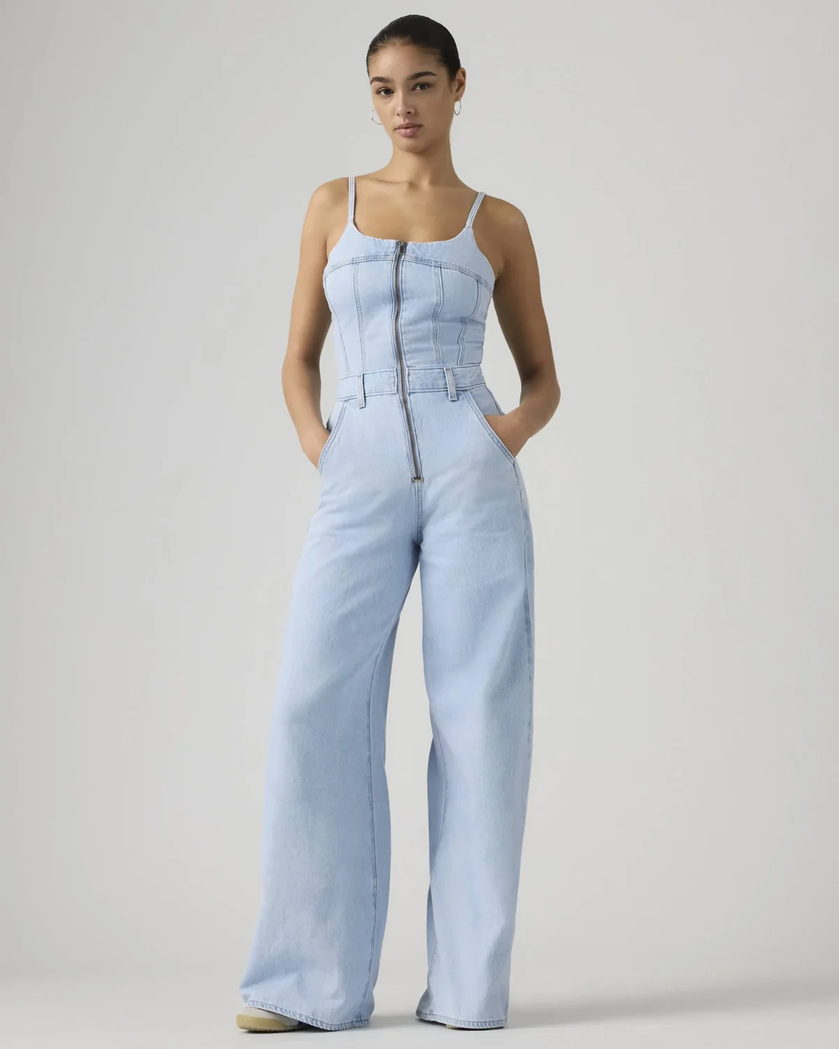 Levi’s Γυναικείο Bustier Jumpsuit Denim Slim Fit Wide Leg