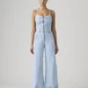 Levi’s Γυναικείο Bustier Jumpsuit Denim Slim Fit Wide Leg