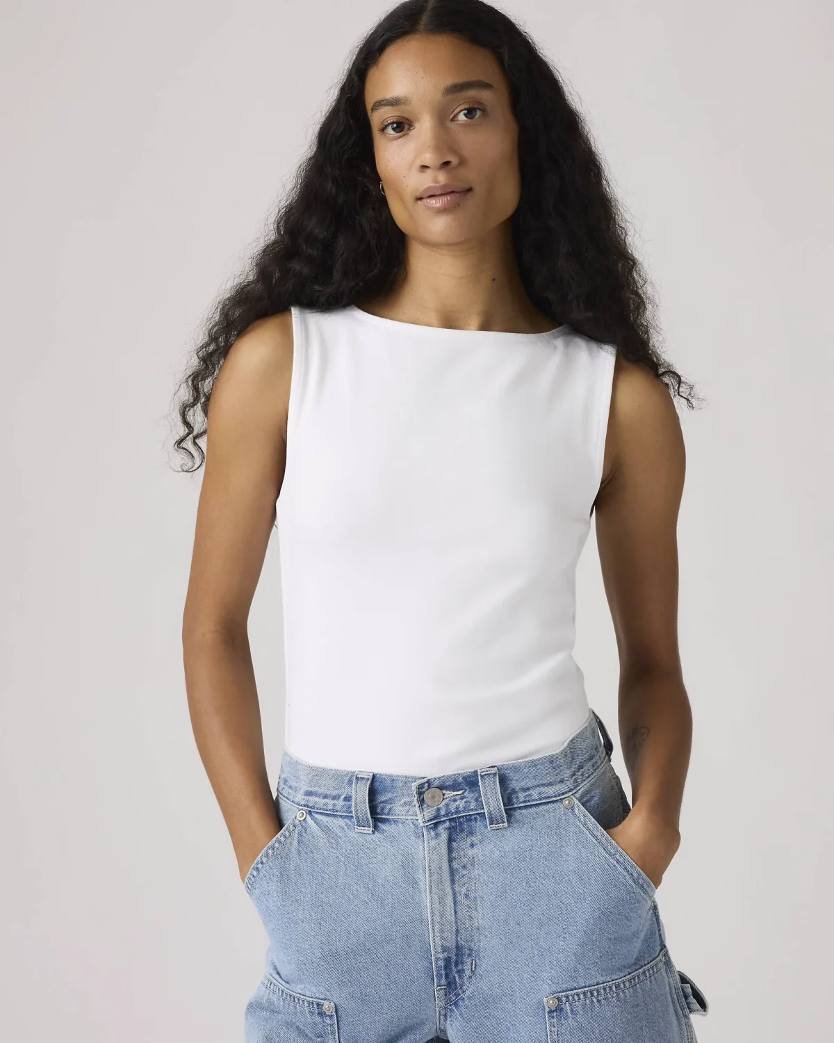 WT_005IZ-0007_GLO_CM_DA Levi’s Γυναικείο Top Blair Boatneck Αμάνικο Slim Fit