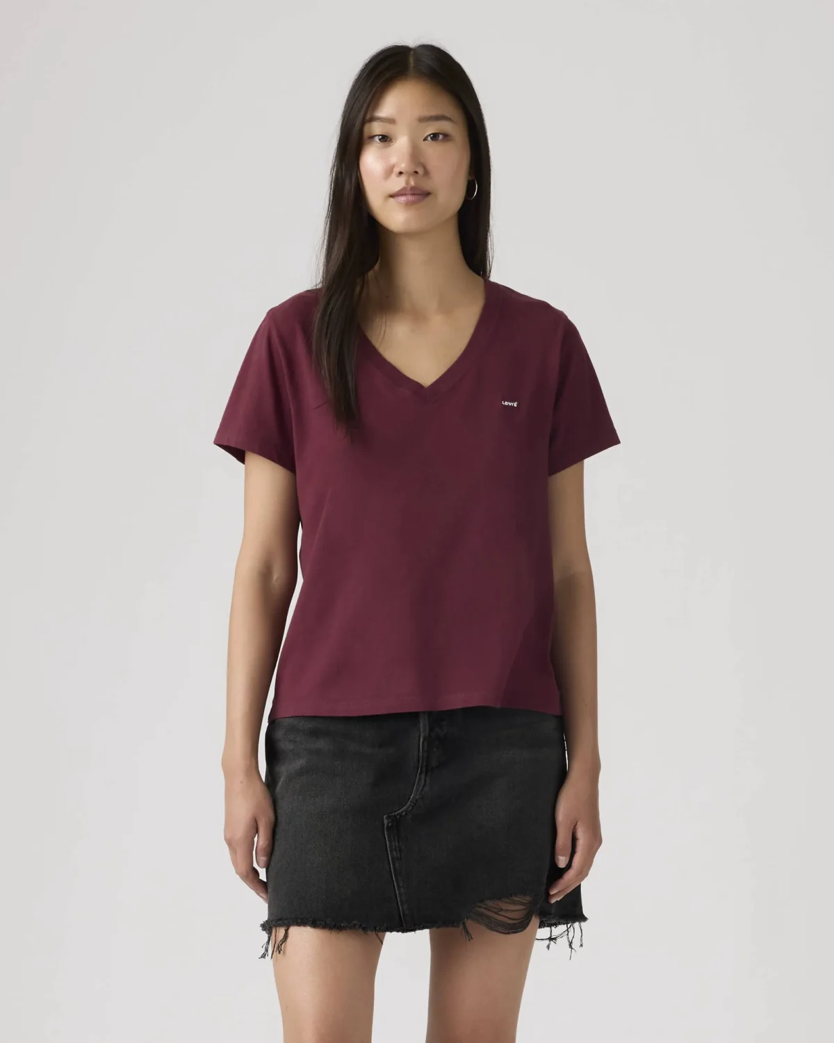 WT_005J6-0003_GLO_CM_FV Levi’s Γυναικείο T Shirt Favorite Cotton V Neck Standard Fit