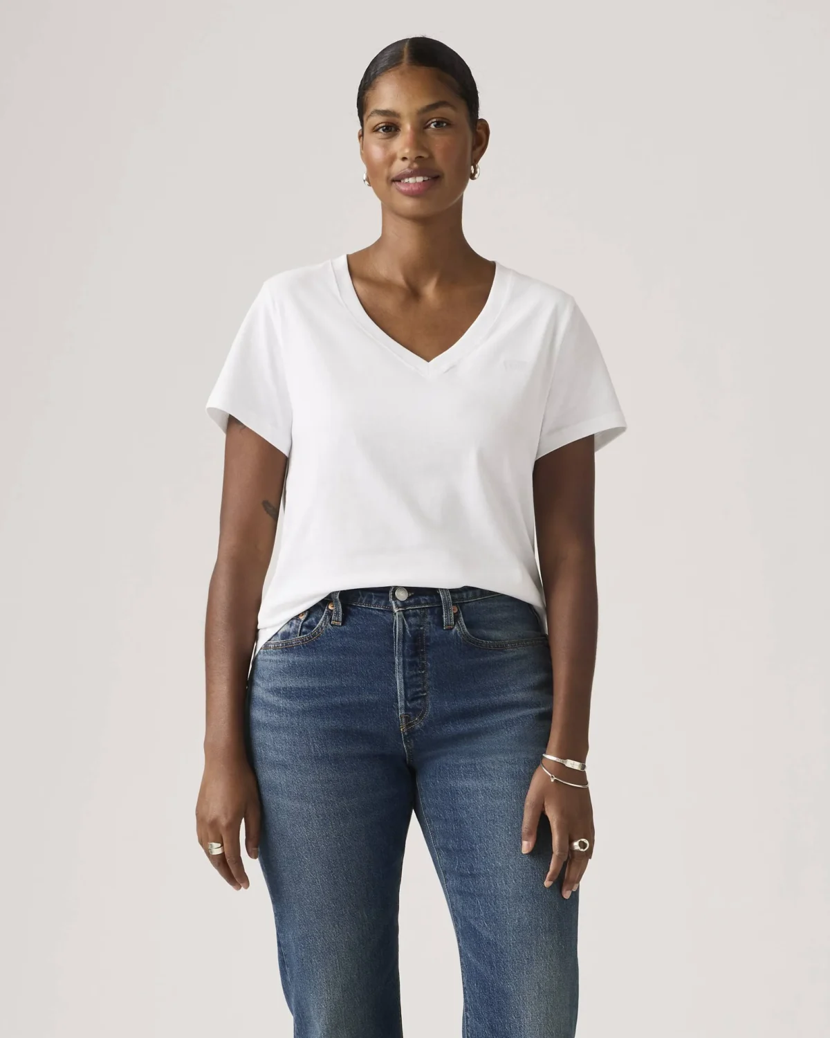 WT_005J6-0011_GLO_CM_FV Levi’s Γυναικείο T Shirt Favorite Cotton V Neck Standard Fit