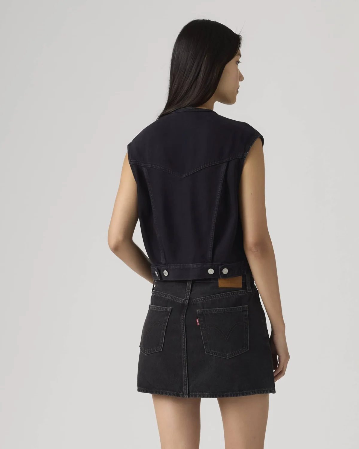 Levi’s Γυναικείο Denim Γιλέκο 90s Shrunken Collarless Relaxed Fit