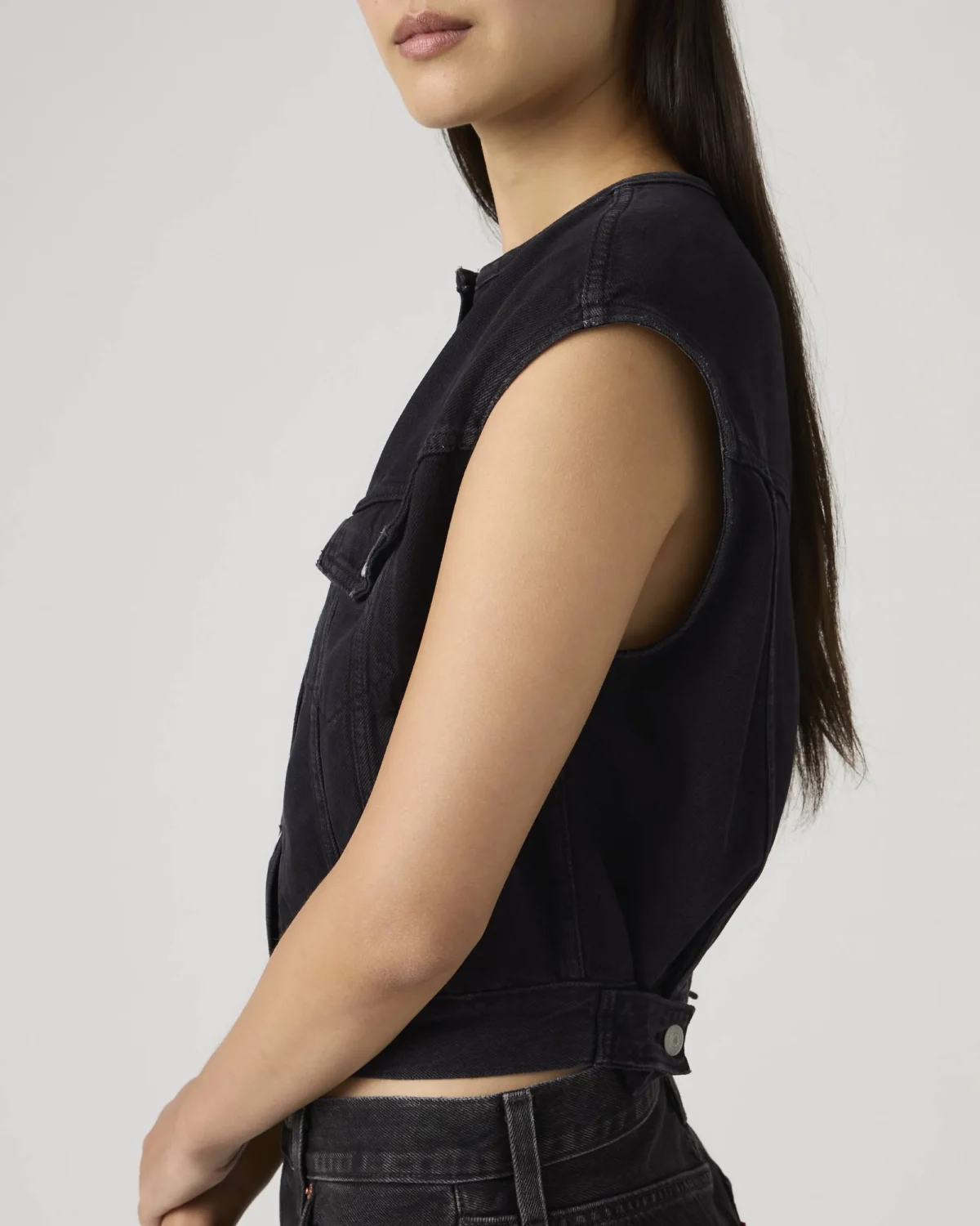 Levi’s Γυναικείο Denim Γιλέκο 90s Shrunken Collarless Relaxed Fit