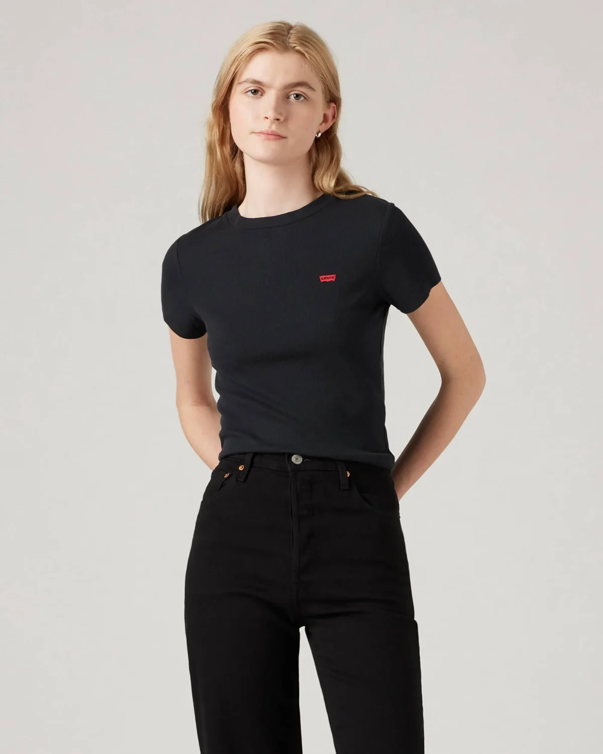 WT_A7419-0014_LSE_CM_FV Levi’s Γυναικείο T Shirt Essential Sporty Rib Tee Slim Fit Cropped