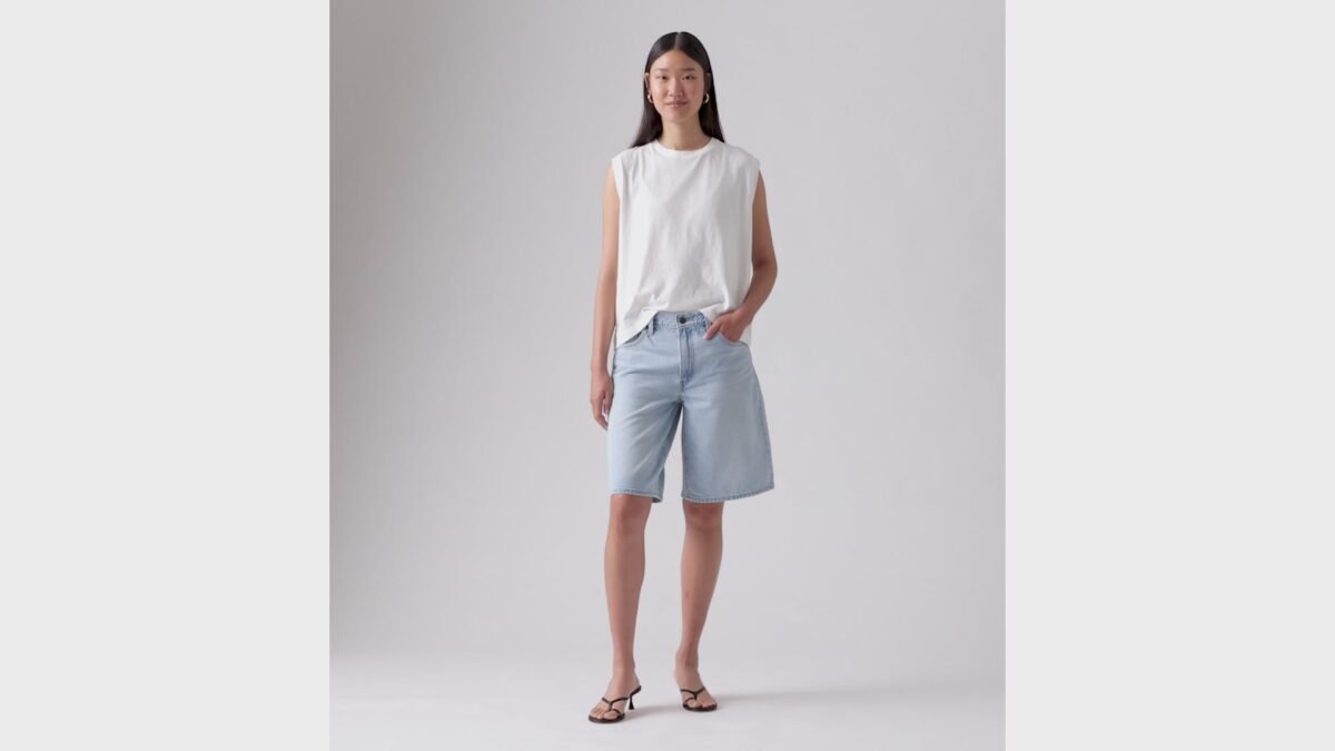 Levi’s Γυναικείο Denim Σορτς Baggy Dad Jorts Mid Rise Baggy Fit Above The Knee