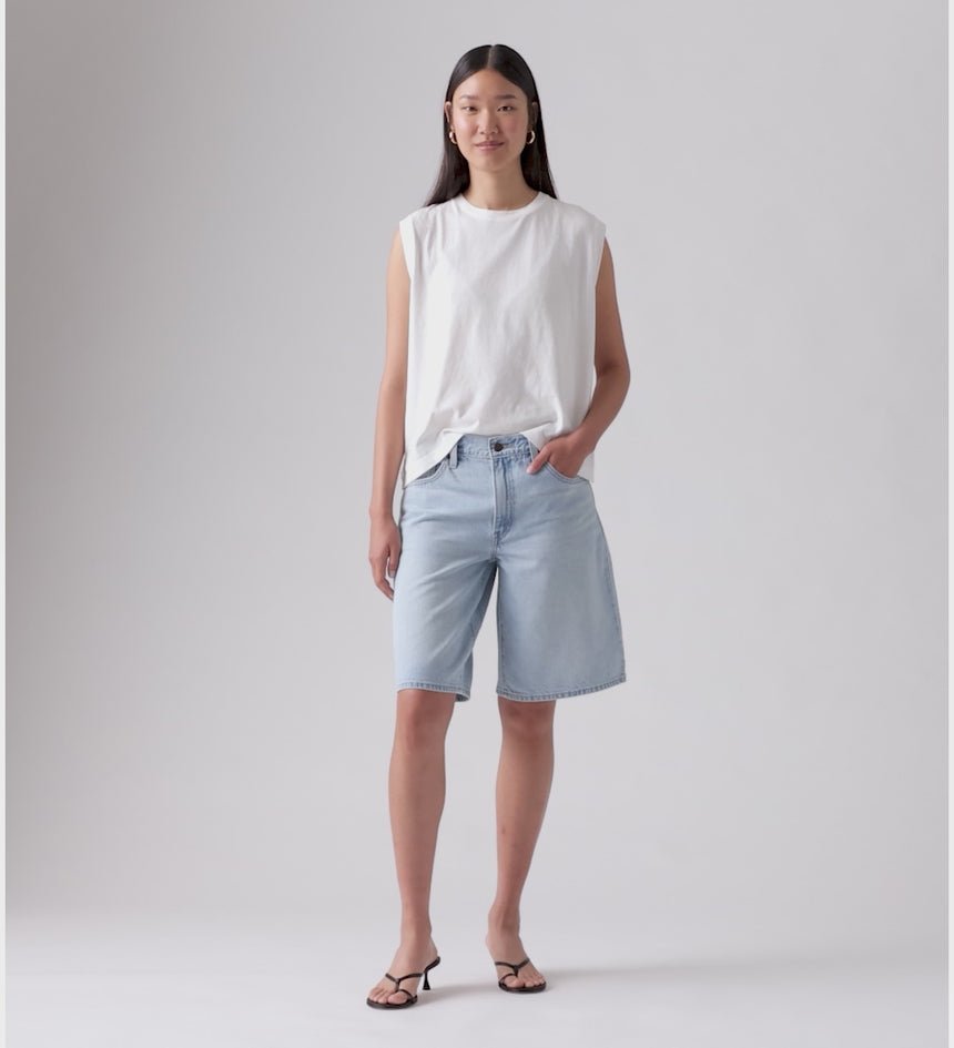 Levi’s Γυναικείο Denim Σορτς Baggy Dad Jorts Mid Rise Baggy Fit Above The Knee