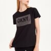 DKNY Γυναικείο T-Shirt Box Rhinestone Logo Tee