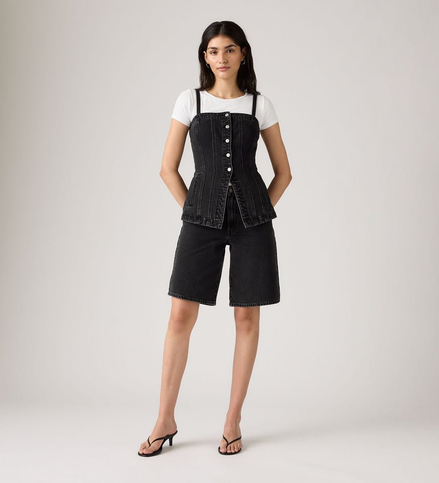 Levi’s Γυναικείο Denim Σορτς Baggy Dad Jorts Mid Rise Baggy Fit Above The Knee