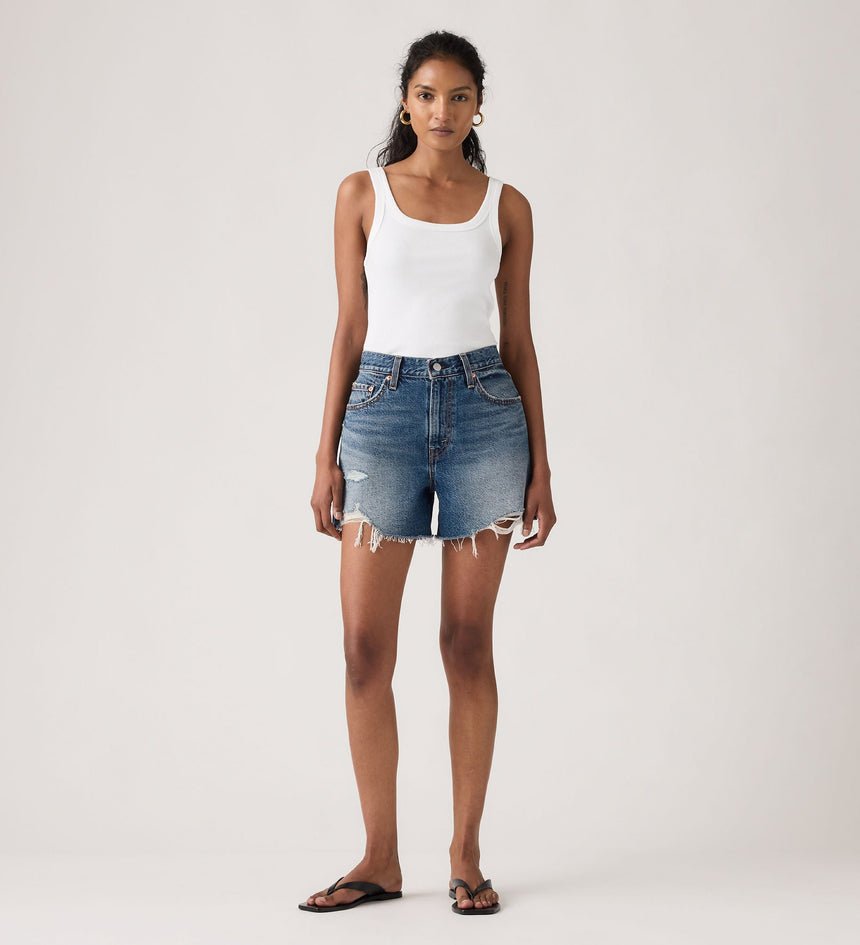 Levi's Γυναικείο Denim Σορτς Ribcage High Rise Relaxed Fit Non Stretch