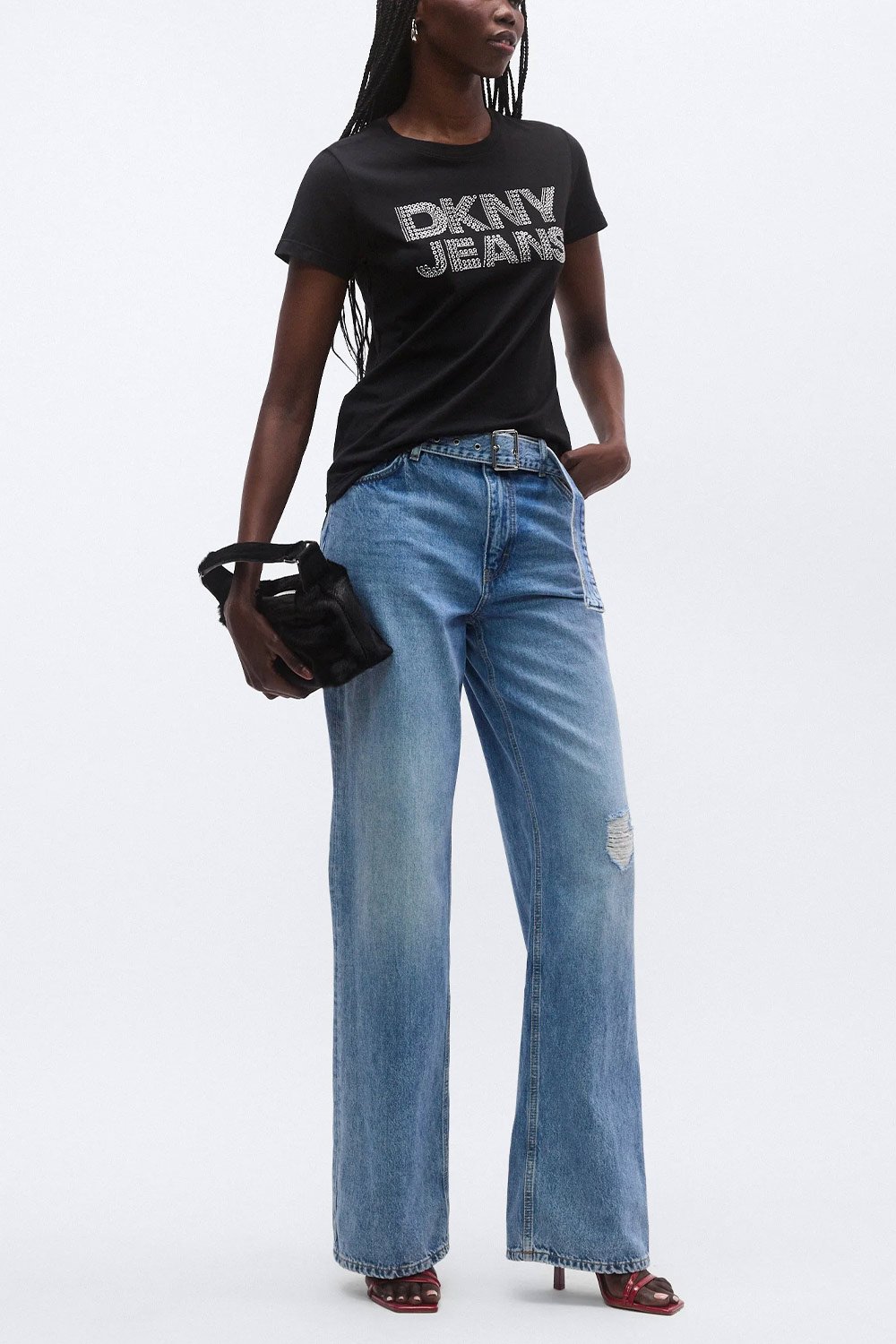 DKNY Γυναικείο T Shirt Logo από Βαμβάκι και Modal