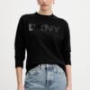 DKNY Πουλόβερ Oversize Πλεκτό με Στρογγυλή Λαιμόκοψη και Απλικέ