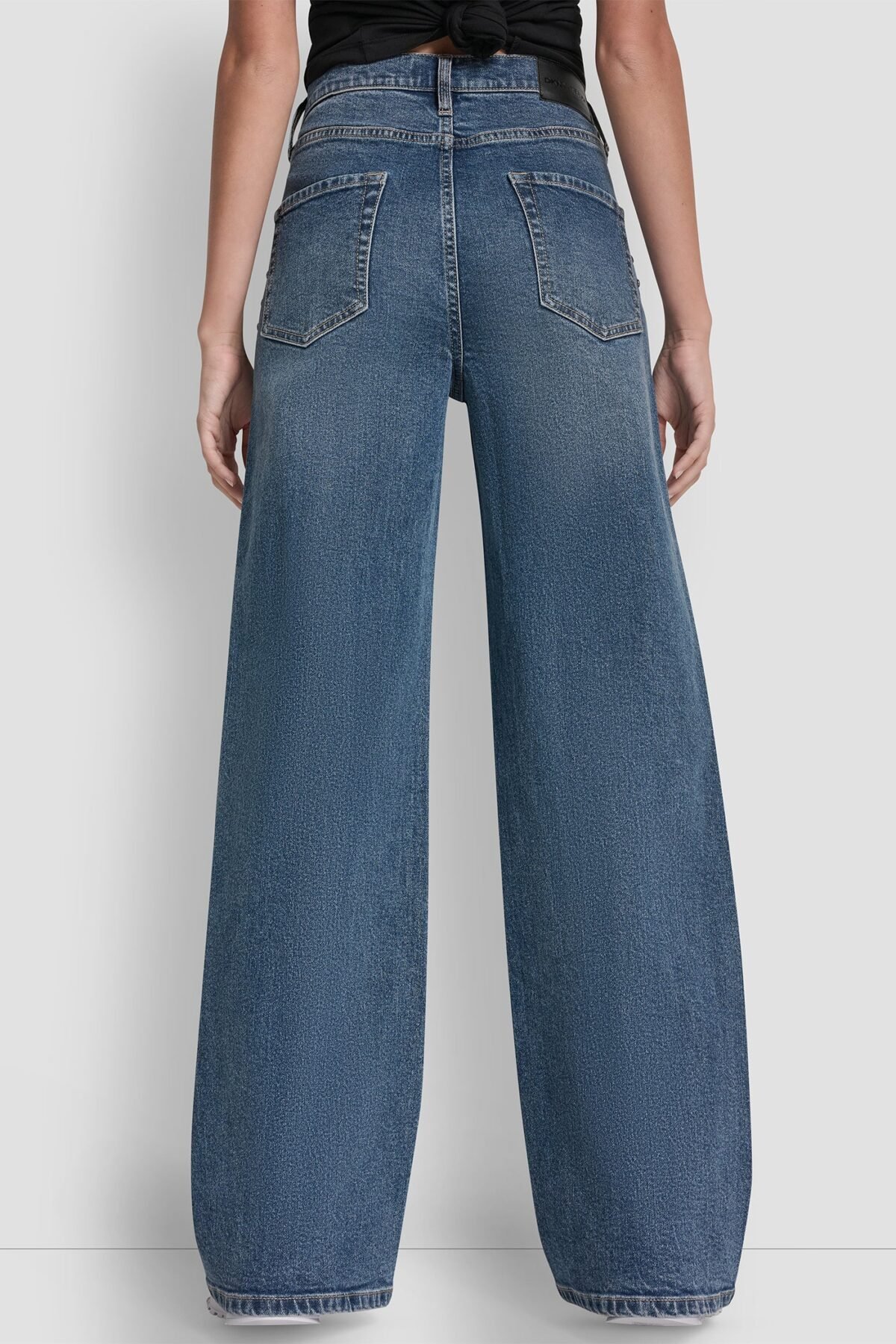 DKNY Claremont High Rise Modern Wide Leg 32 Γυναικείο Τζιν Ψηλόμεσο Wide Leg με Ελαφρύ Stretch