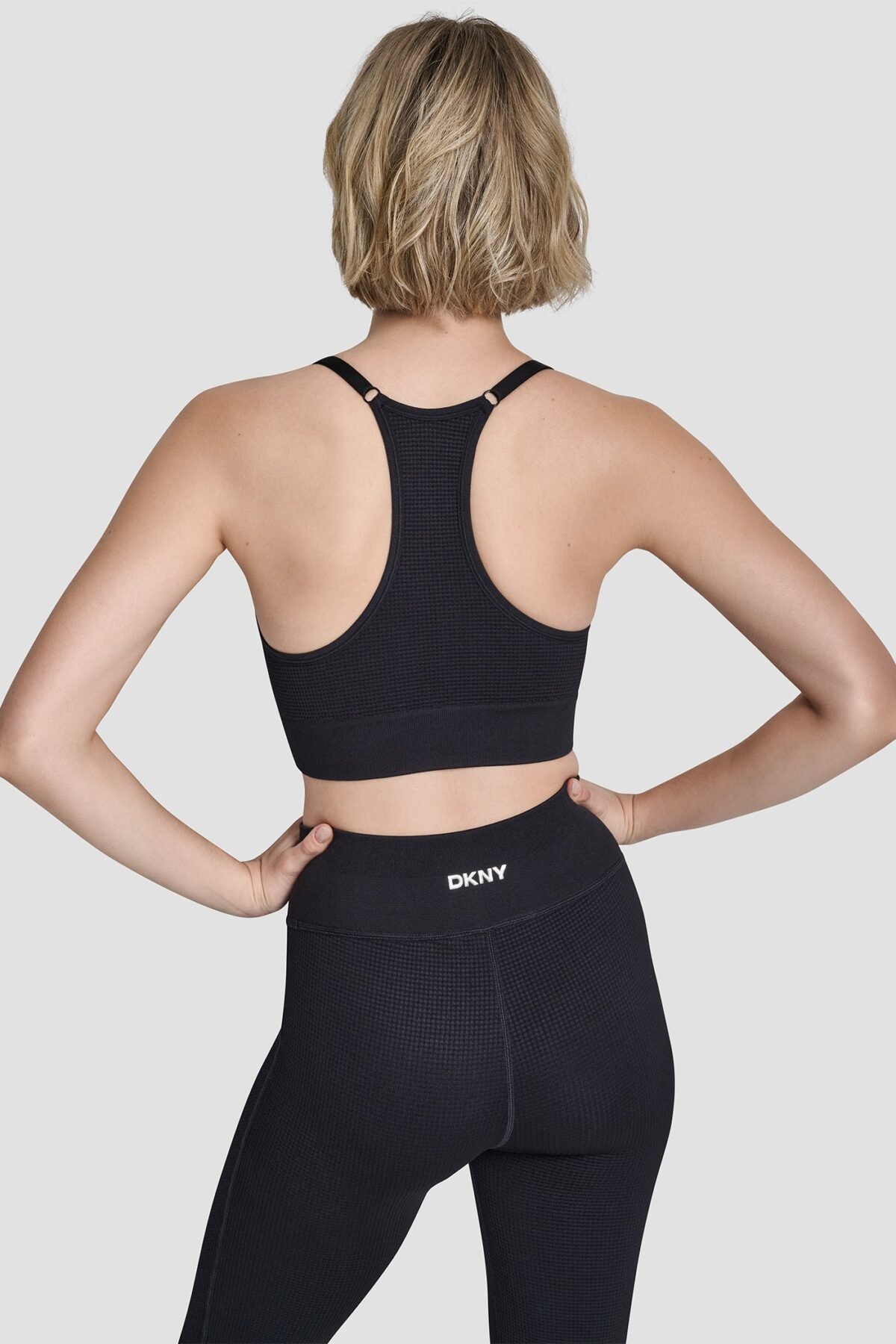 DKNY Seamless Racerback Bra Γυναικείο Longline Αθλητικό Μπουστάκι με Αφαιρούμενες Cups