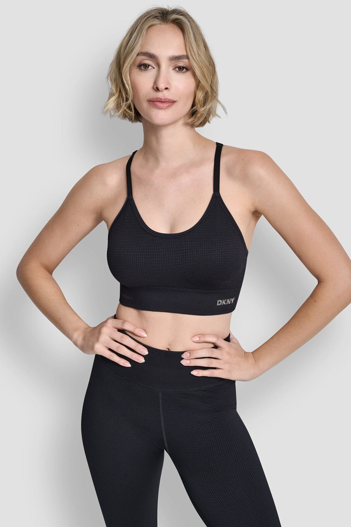 DKNY Seamless Racerback Bra Γυναικείο Longline Αθλητικό Μπουστάκι με Αφαιρούμενες Cups