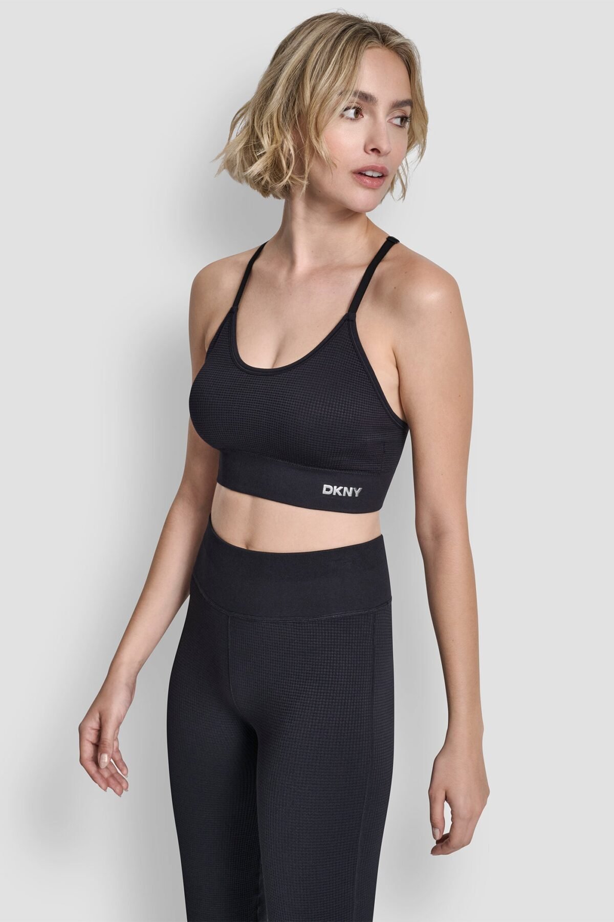 DKNY Seamless Racerback Bra Γυναικείο Longline Αθλητικό Μπουστάκι με Αφαιρούμενες Cups