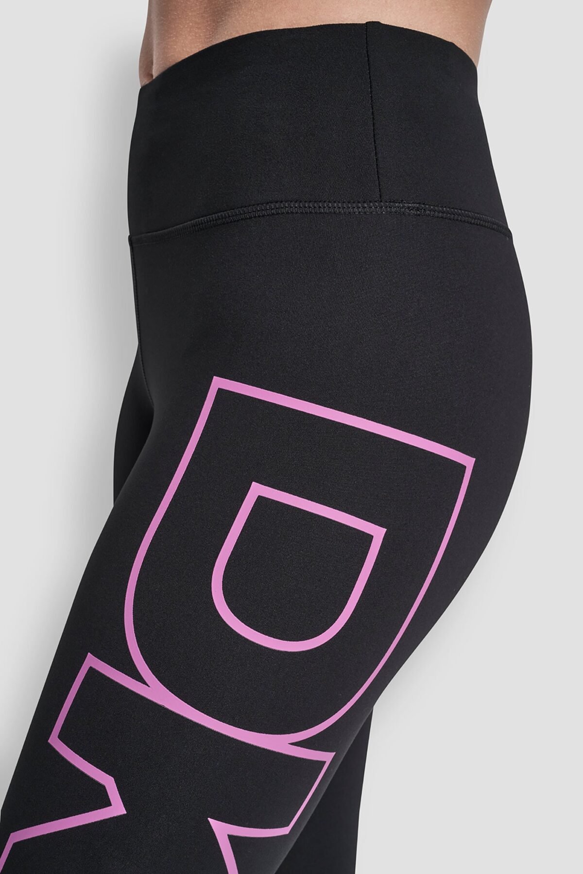 DKNY Sport Γυναικείο Κολάν 7 8 Ψηλόμεσο Compression με Μεγάλο Logo