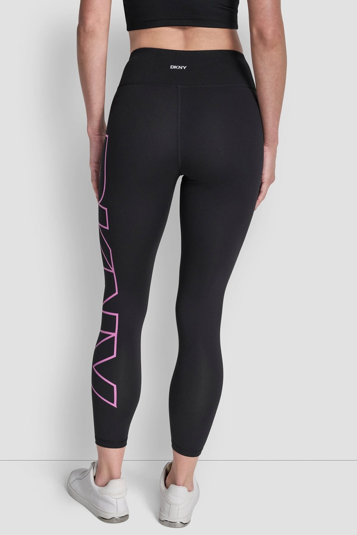 DKNY Sport Γυναικείο Κολάν 7 8 Ψηλόμεσο Compression με Μεγάλο Logo
