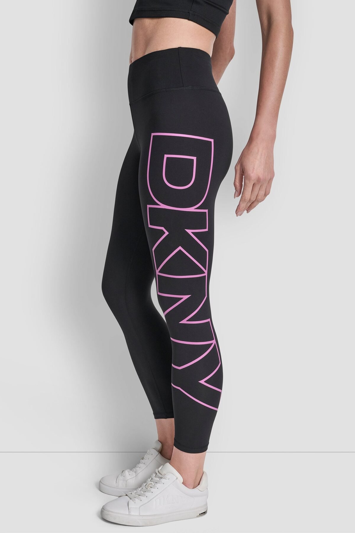 DKNY Sport Γυναικείο Κολάν 7 8 Ψηλόμεσο Compression με Μεγάλο Logo