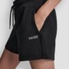 DKNY Γυναικείο High Rise Sweat Shorts με Μεταλλιζέ Logo και Κορδόνι